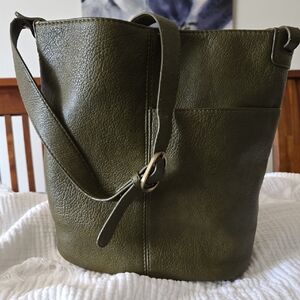Joy Susan Olive Green Shoulder Bag